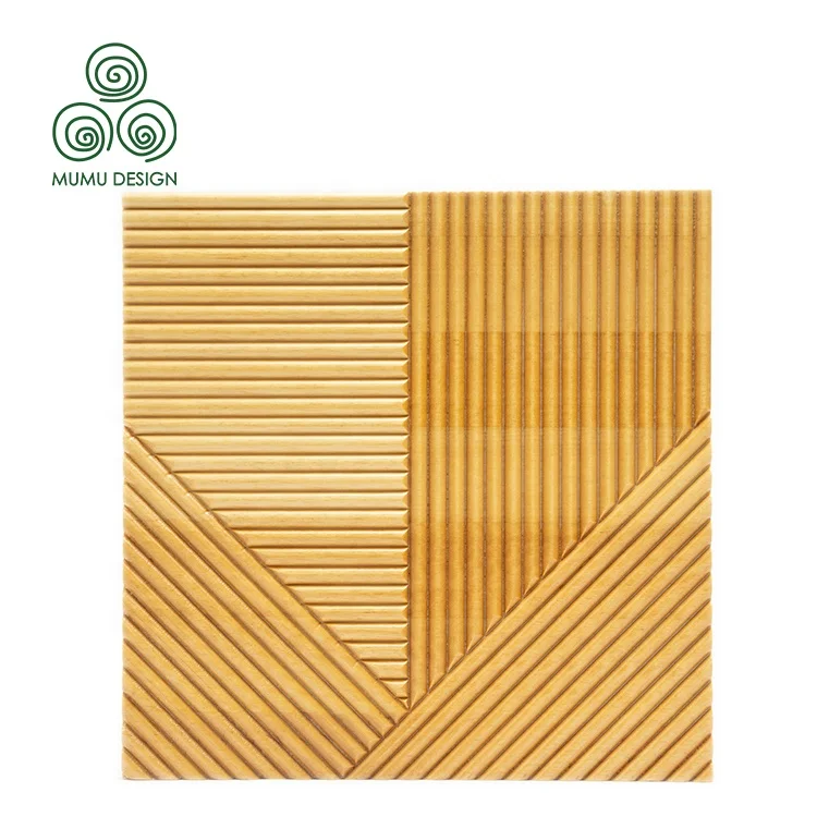 

MUMU Decoration Interior Wooden Materials 3D Isolated Texture Wood Wall Panels for Office Building