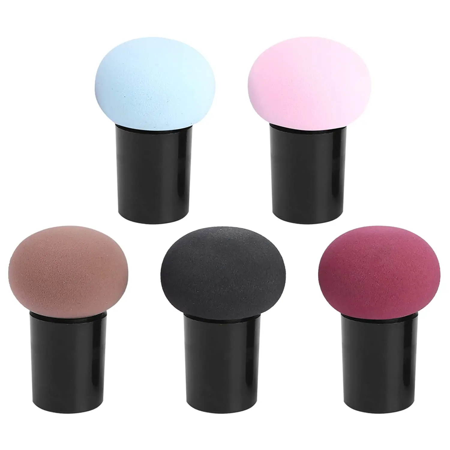 

Mushroom Shape Wet And Dry Cosmetic Sponges Powder Puffs, Blue and pink