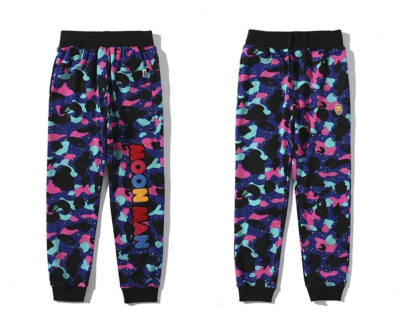 

New Design Wholesale Bape Ape Mix Color Camo Sweatpants Men Casual Drawstring Bape Sport Pants, Picture color