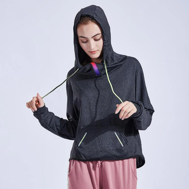 

Gym Long Sleeve Women Sports Hoodies Yoga Top, Red black blue