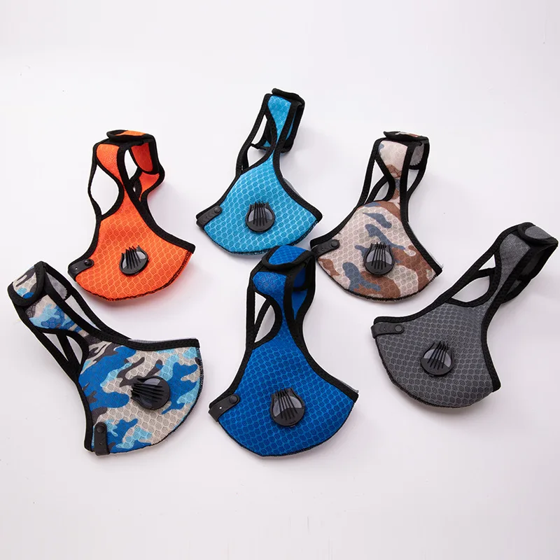 

Hot Sale Activated Carbon Sport with Valve Filter Dust Pollution Cycling Equipment Bicycle Face Cover, Black/blue/orange/red/gray