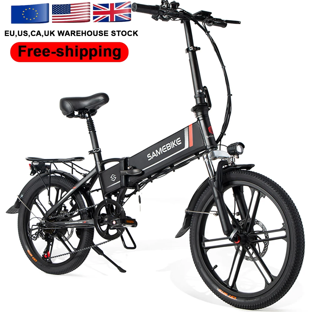 

Overseas warehouse city e bike 48v 350w 20inch foldable ebike mechanical disk brakes SAMEBIKE folding electric bike