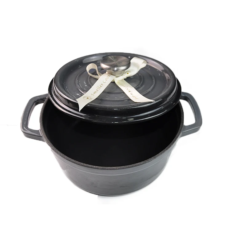 

Wholesale home cast iron enamel casserole can be customized color size Dutch oven pot speed trading soup pot