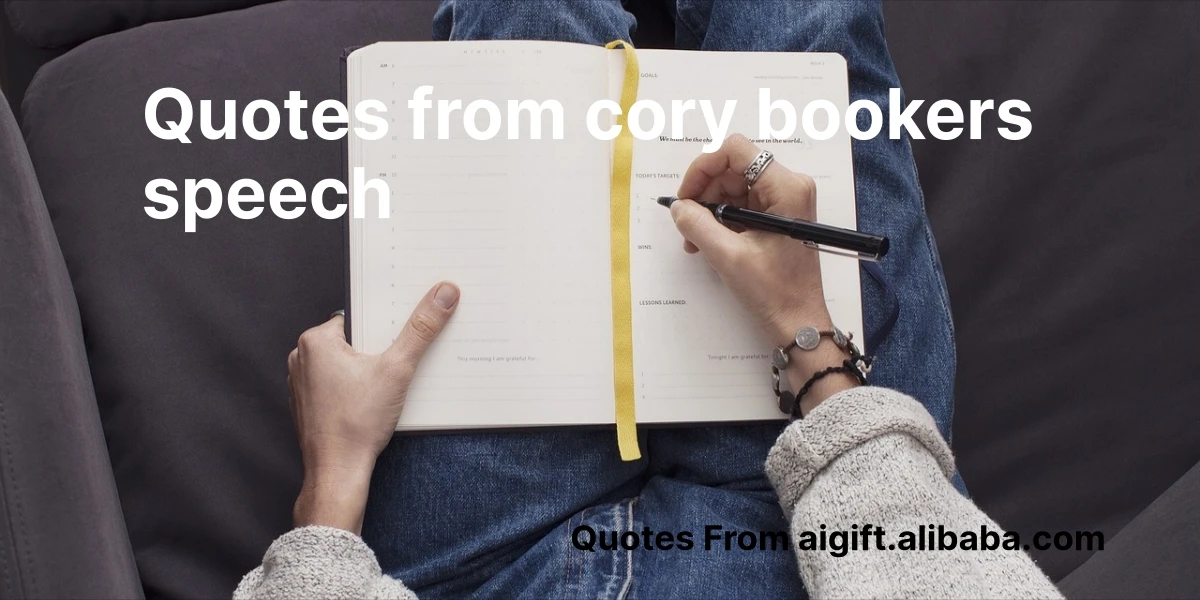 quotes from cory bookers speech