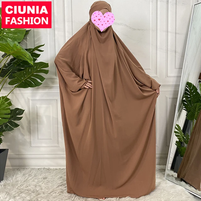 

6493# Wholesale Muslim Prayer Dress Abaya Jiabab Head Scarf Islamic Pray Abaya Women Prayer Hijab Dress Ladies Clothes Robe