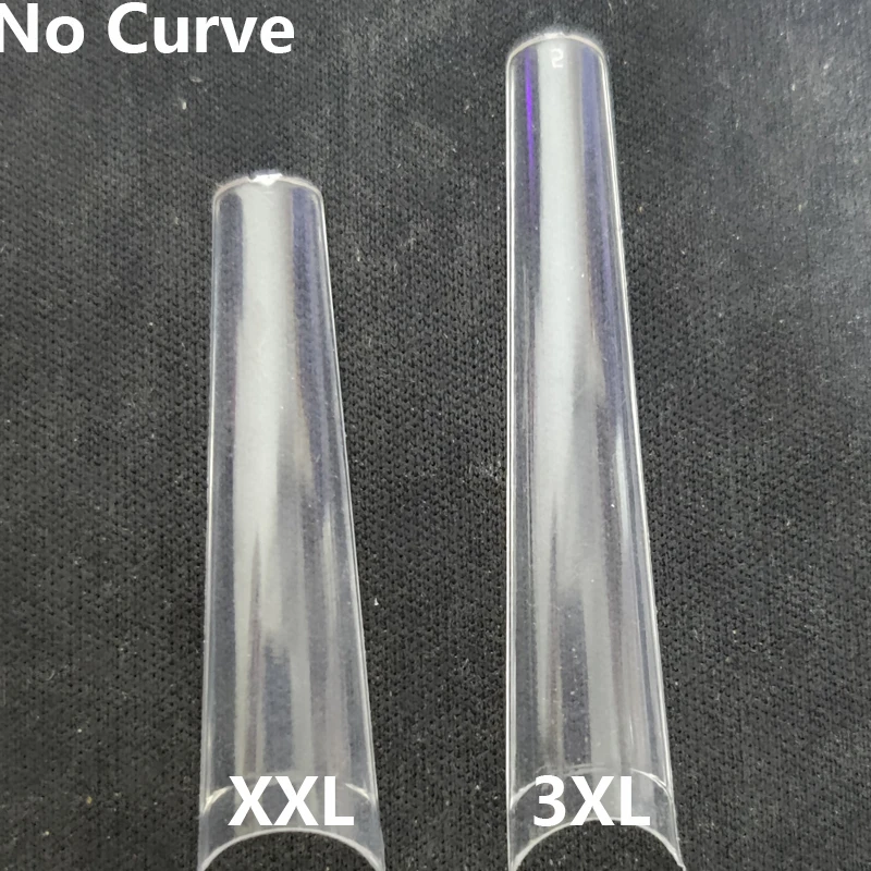 

Super Long Max XXXL Coffin Nail Tips No C Curve Coffin Ballerina Half Cover Clear Fake Nails ABS Non Curved XXL Nail Tips