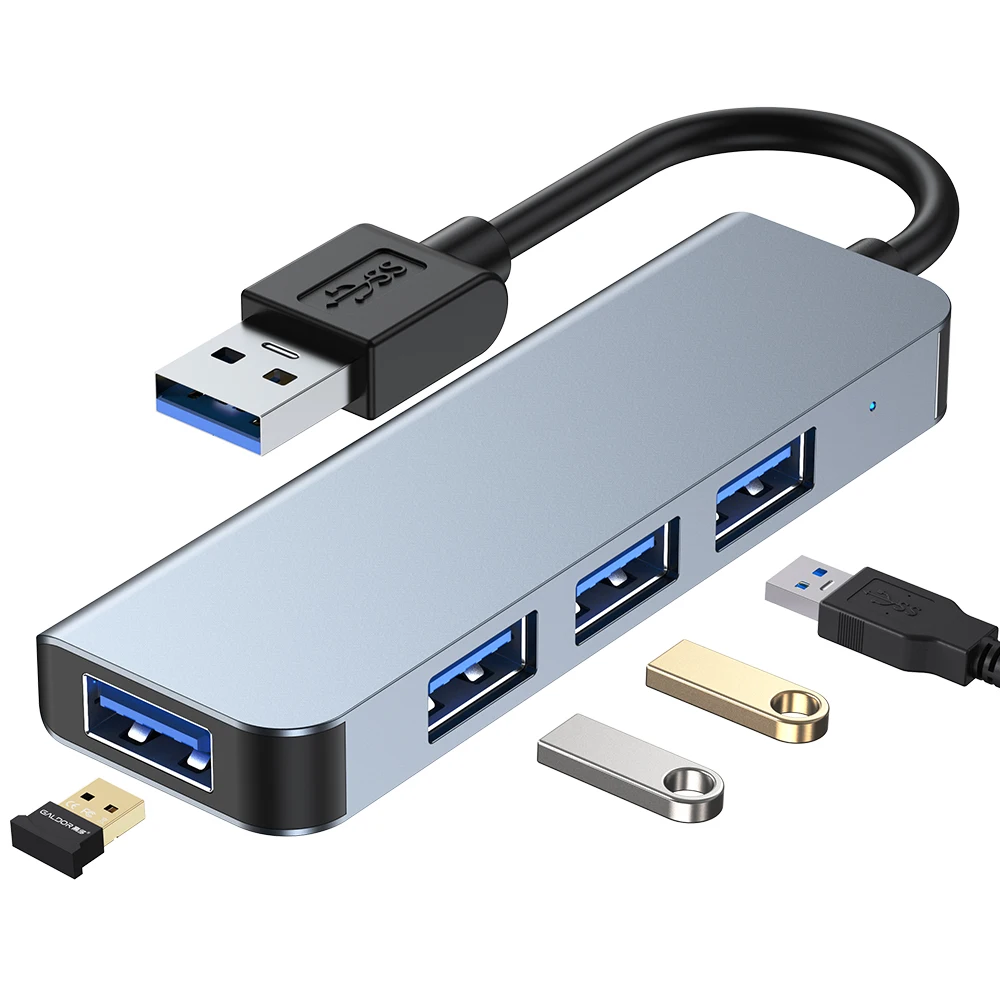 

AD-067 Splitter 4 in 1 HD TV 4K USB HUB 3.0 PD Charging OTG Mini USB C Hub for MacBook Laptop