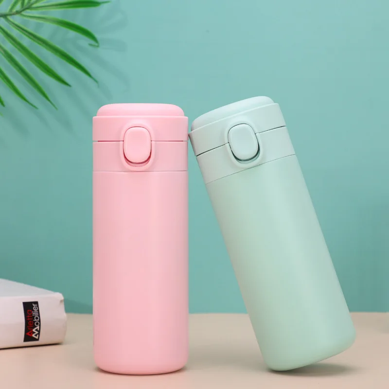 

2020 high quality customized double wall 304 stainless steel water bottle tumbler thermos vacuum flask with bounce lid, Available colors or custom colors