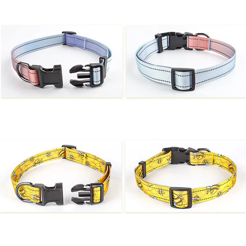 

Luxury Custom Martingale Pet Collars Dog Collar Buckle Nylon Dog Running Leash