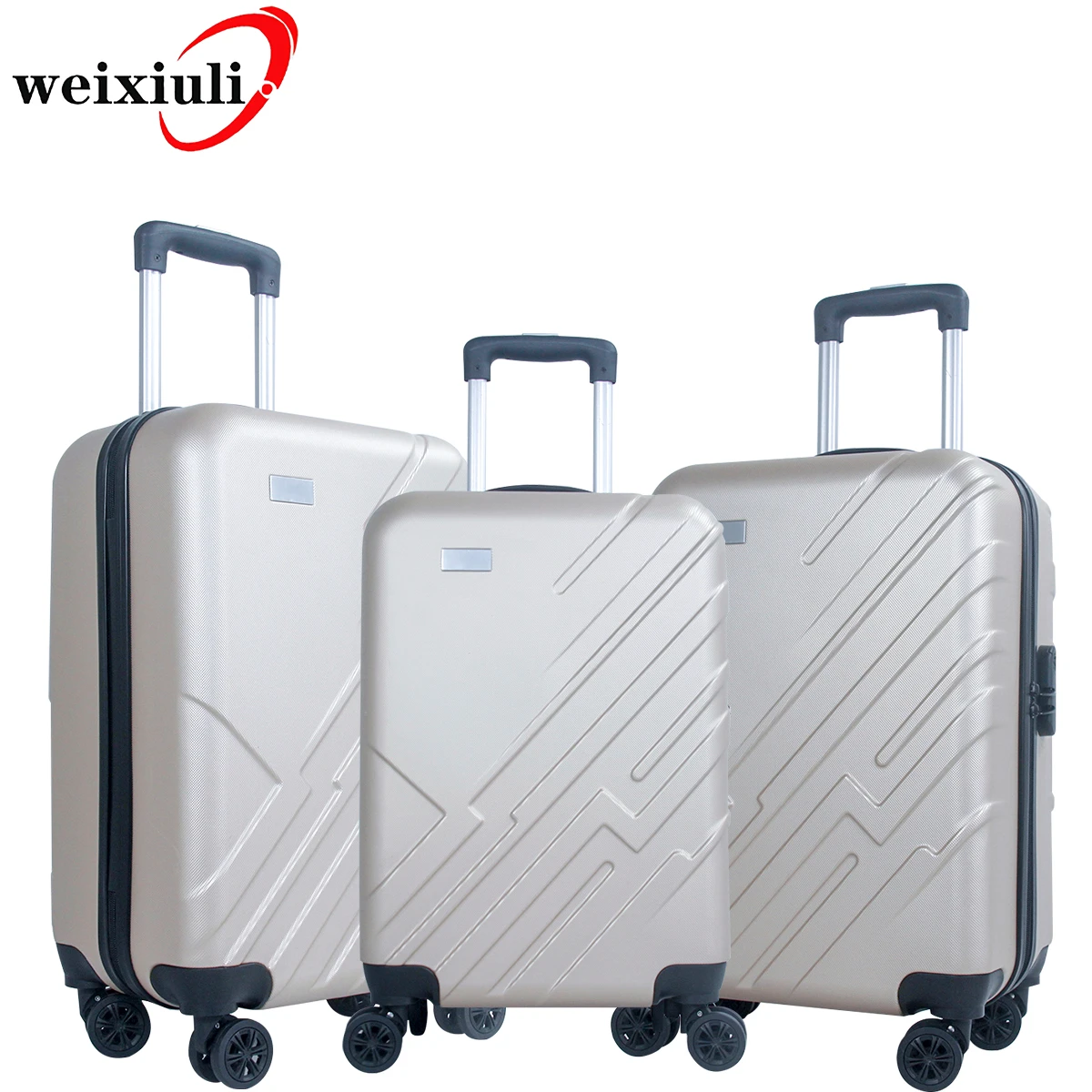 

Good quality baggage suit case abs luggage sets trolley with tsa lock, Customized