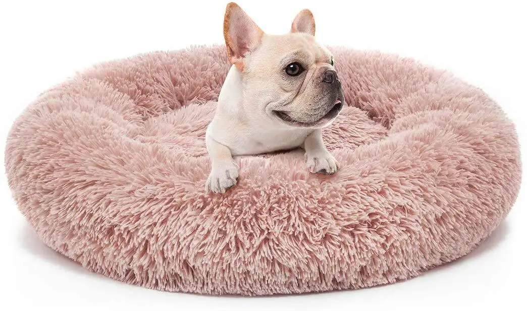 Runde Hund Bett Ultra Weiche Waschbar Hund Beruhigende Pet Bett Und