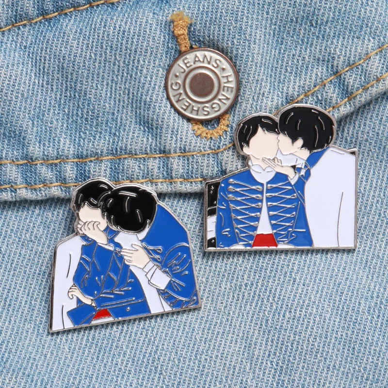 

Enamel Pin Bangtan Boys Lapel Pins Metal Badge Brooch Kpop Accessories Jewelry Gift for Fans, As picture
