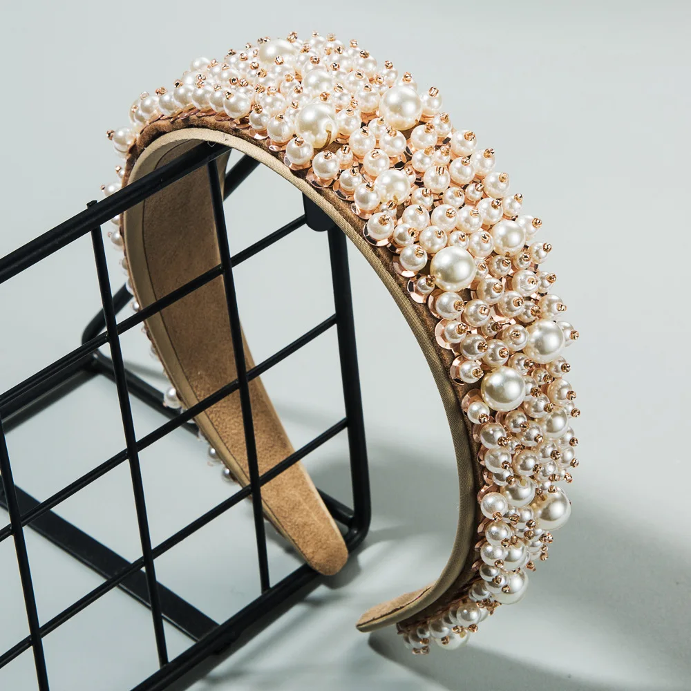 

Bincho Europe Baroque Full Diamond Luxury Headband Hair Accessories Women Baroque Color Diamond Headbands