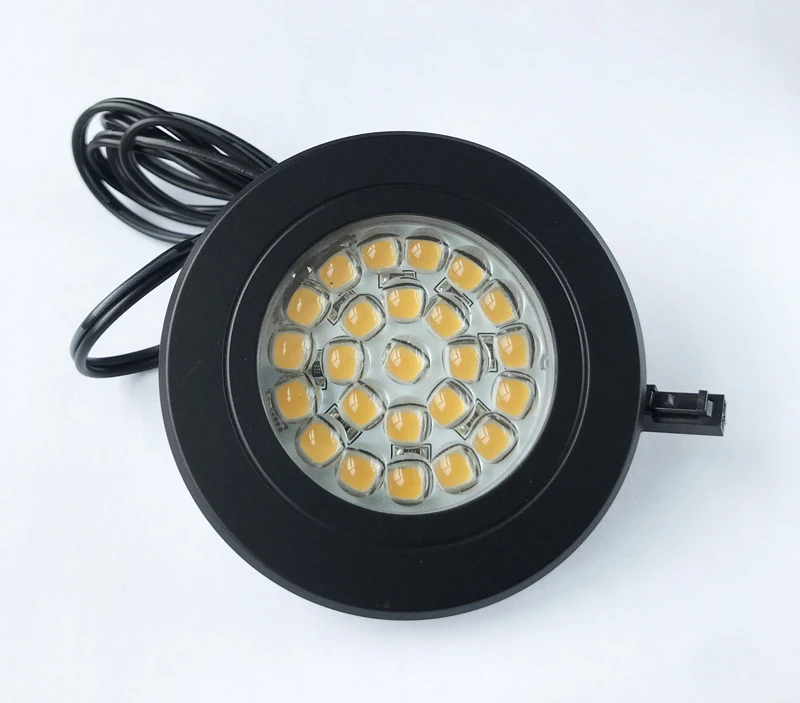 Super Slim Mini LED Recessed Ceiling Light Black Color 12V 24V 2W Puck light