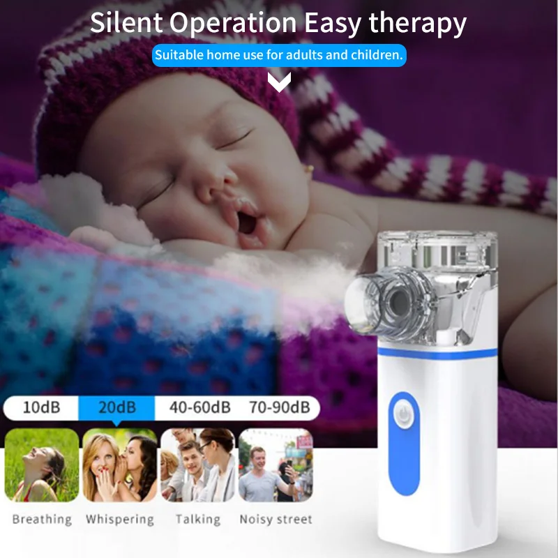 product medical manual ultrasonic handheld mini portable micro mesh asthma nebulizer with rechargeable battery-66