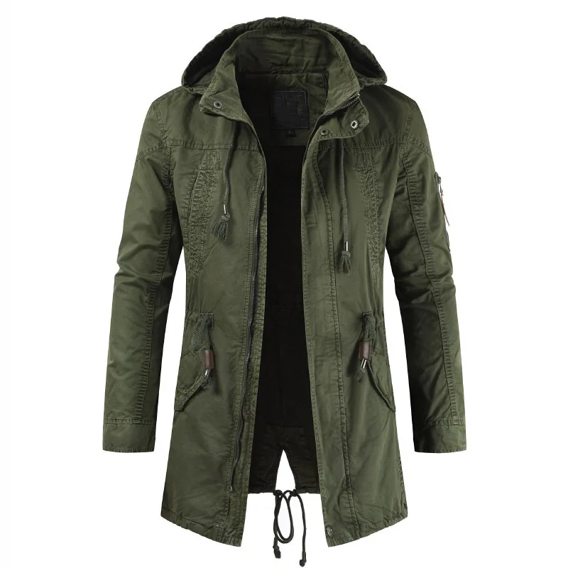 

New High Quality Men's Winter Cotton Trending Fashion Casual Long Windproof Jacket