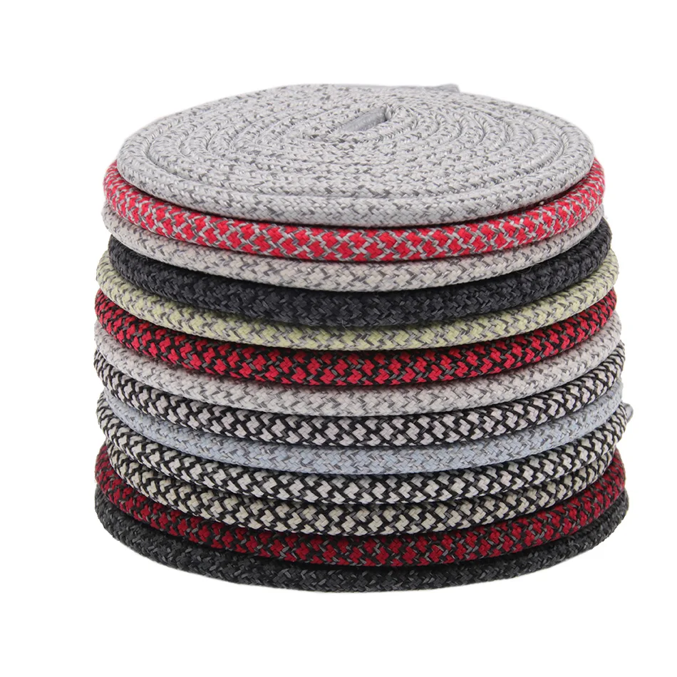 

Weiou Manufacturer Brand New Special style New Reflective shoelaces Round Reflective Laces With Great Price, 3m +polyester color