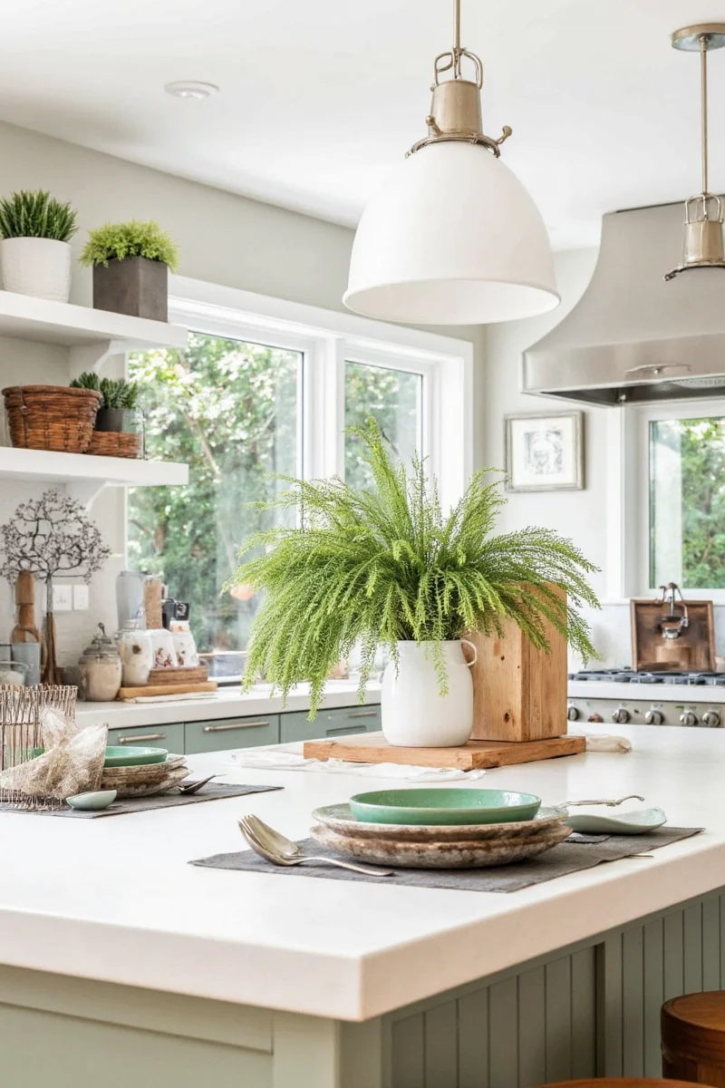 Comparison photo showing different planters for various kitchen styles