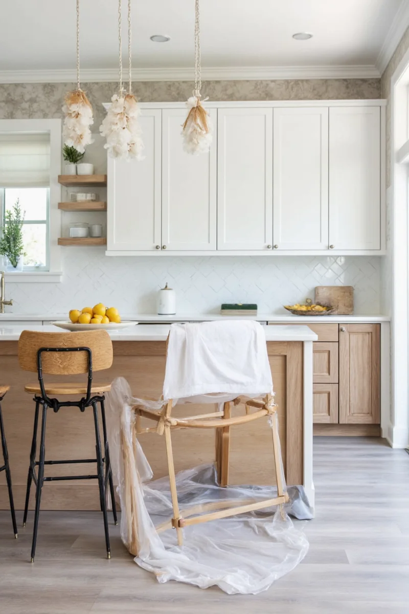 Efficient L-shaped small eat-in kitchen