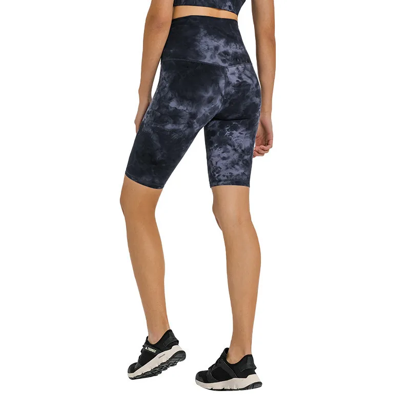 

New Arrivals High Waist Yoga Legging Short Tie Dye Print Cycling Athletic Breathable Wicking Fitness Sports Shorts