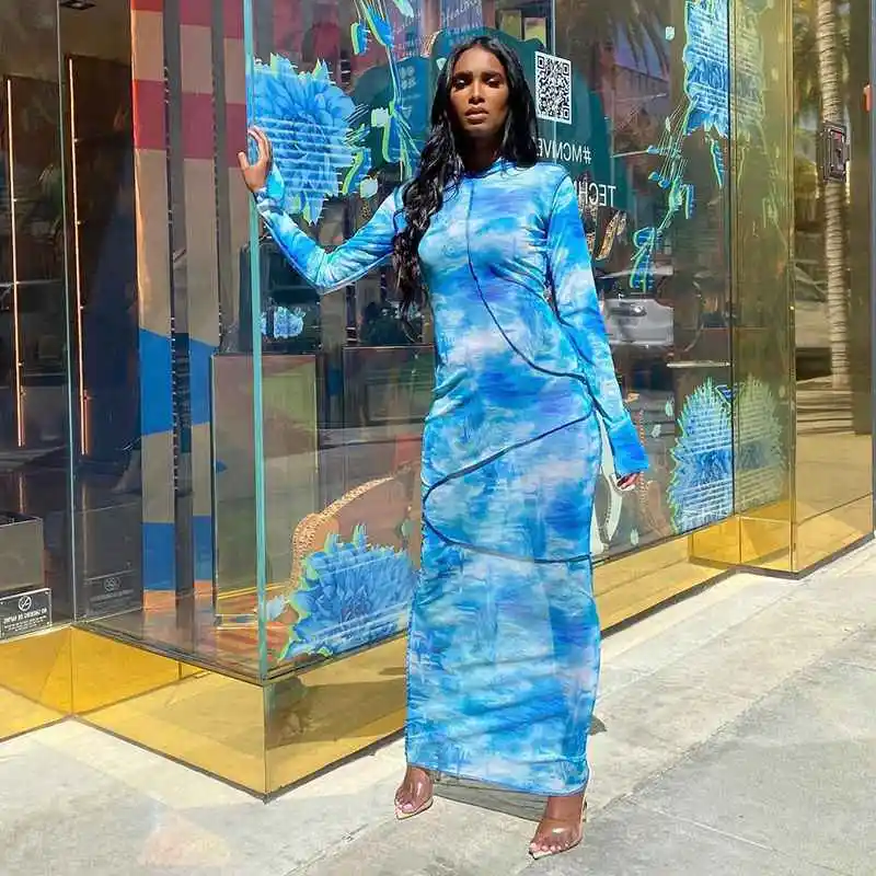 

2021 New fashion summer Women with hooded colorblock dress women casual long dresses