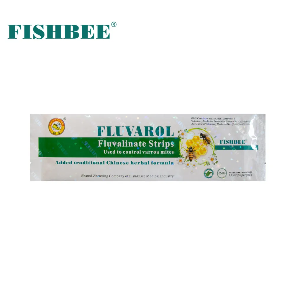 
Fishbee 10 strips FLUVAROL Fluvalinate Strip bee varroa killer with chinese herbal medicine extracts effective and eco friendly 