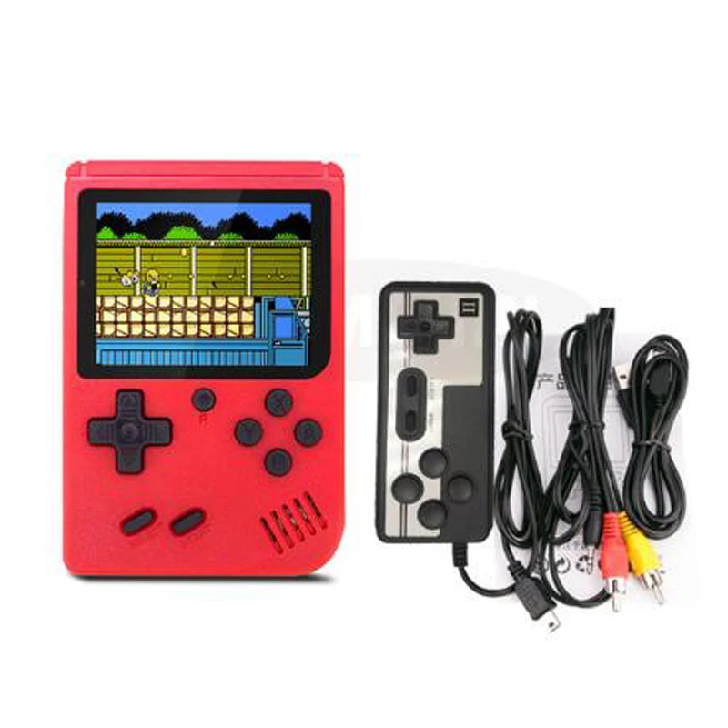 

Retro Portable Mini Handheld Game Console with 8-Bit Color LCD Kids Color Game double Player Built-in 168/500 games