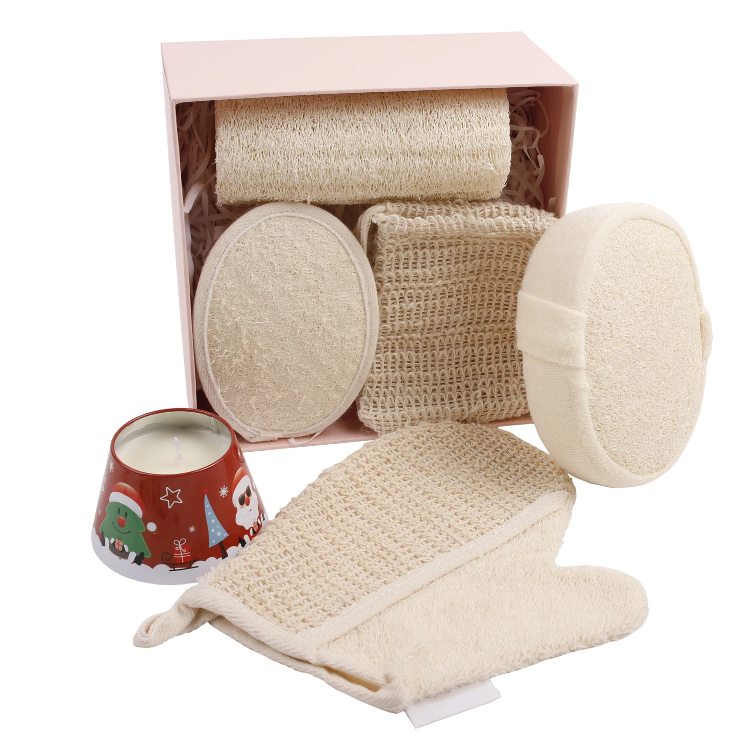 

Eco-friendly New Natural Exfoliating Body Pot Scrub Scrubber Durable Healthy Massage Brush Accessories Soft Loofah Bath Sponge, Natural/customized