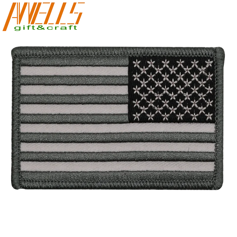 

REVERSE American Flag Embroidered Patch Patriotic USA US Embroidery Patch Brand New US Flag Shoulder Patch, 9 colors