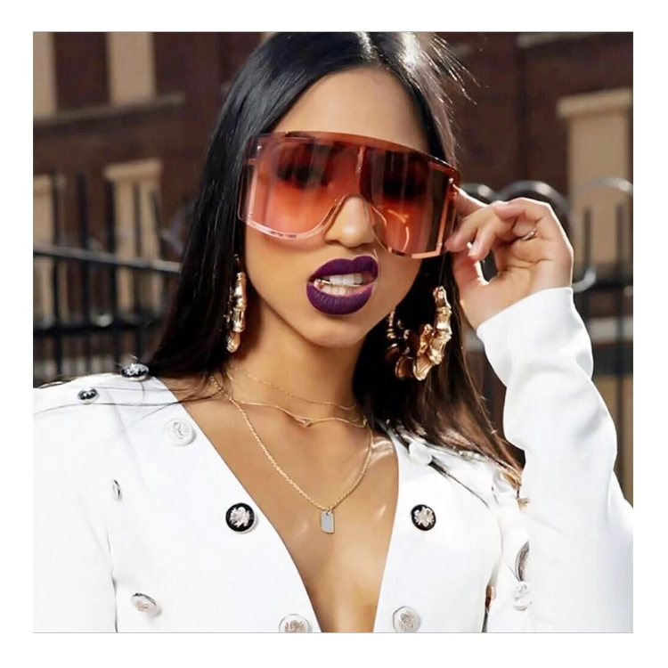 

2021 Hot Sell Large Sunglasses Women Big Frame Sun Glasses Shades Ladies Oversized Sunglasses, 7 colors for choice