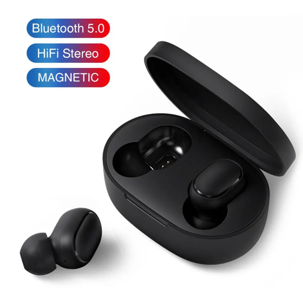 

A6S Bt Headsets VS Redmi Airdots Wireless Earbuds 5.0 TWS Earphone Noise Cancelling Mic for iPhone Xiaomi Huawei Samsung