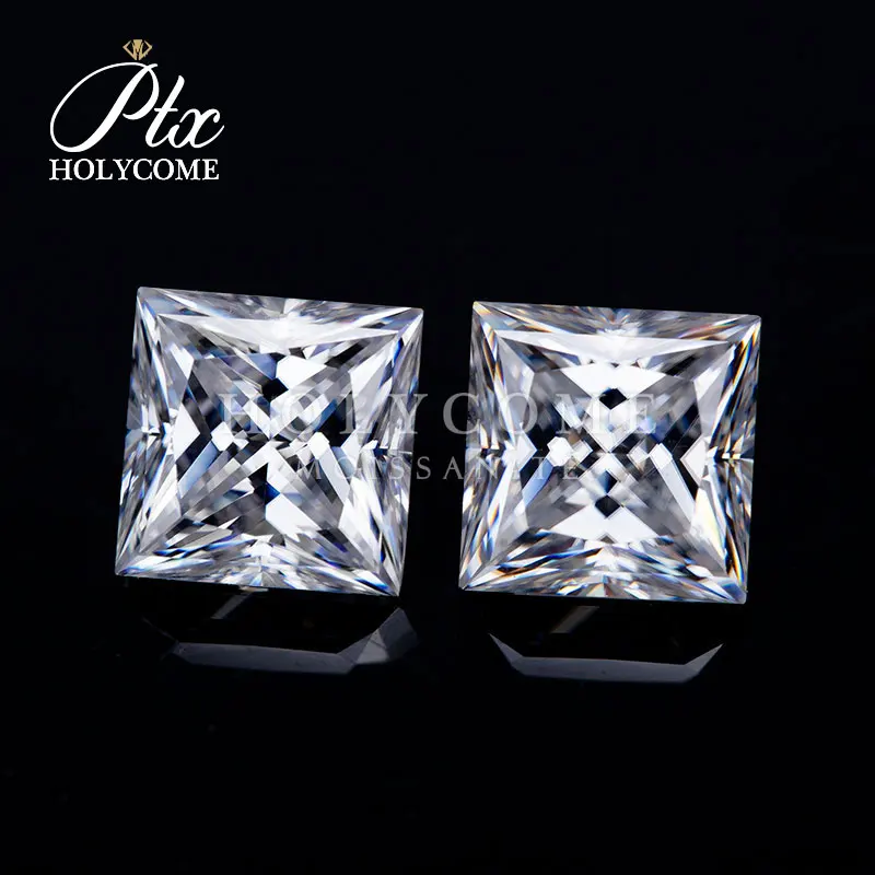 

D color Wholesale Moissanite 6.4*6.4MM Princess Cut Moissanite Stones for jewelry