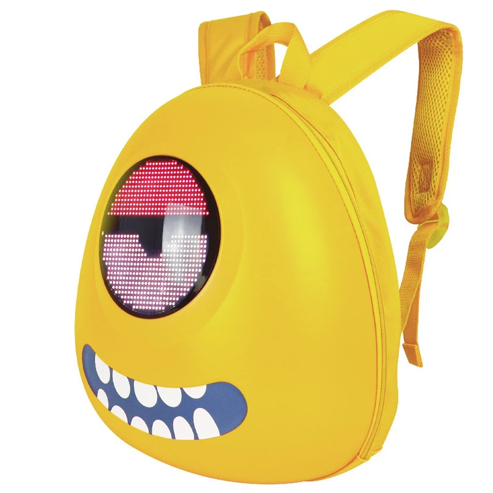 

Hot Promotion Cute Smart App Wireless Connection Remote Control Creative Screen Display Led Backpack For Kid Boy Girl Gift