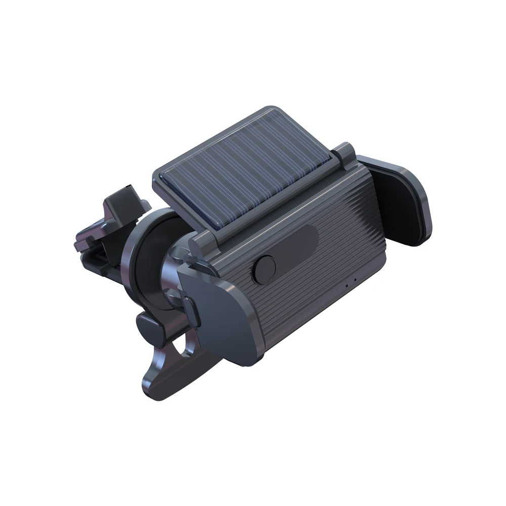 

Universal Smart Solar Power Rotating Navigation Automatic Induction Electric Car Phone Holder, Black