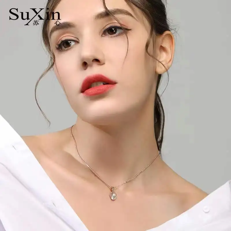 

Jewelry fashion temperament creative Korean version necklace new style personality simple artificial rhinestone pendant clavicle