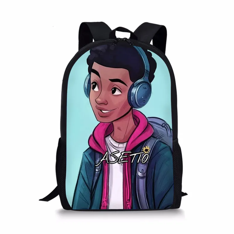 

Art African Boy Designs Children Backpack Student Boys Large Bookbags Travel Back Pack School Bags For Teenager, Customized