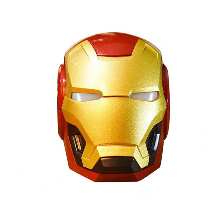 

Wholesale Portable USB charging Iron Man Profile Car Speaker Mini Wireless Speaker, Red /silver
