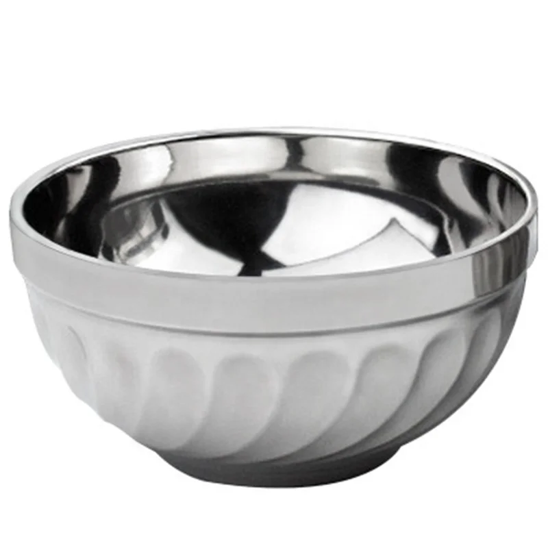 

Stainless Steel Household Double Layer Thicken Bowl, Sliver