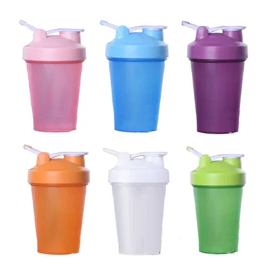 

400ml BPA FREE Blender water bottle portable shaker bottle for sports GYM protein shaker, Black/white/pink/purple/blue/green/orange