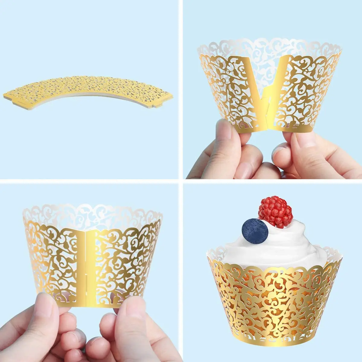 Wholesale Pretty Wedding Party Decorative Cupcake Wrappers Buy