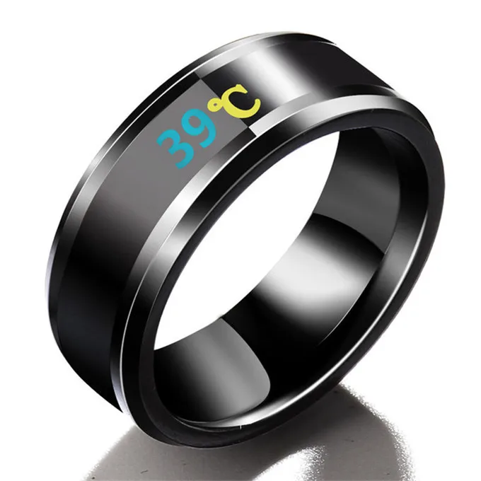 

Creative Temperature Jewelry Ring Stainless Steel Mood Emotion Feeling Intelligent Degree Change Finger Rings for Women Men