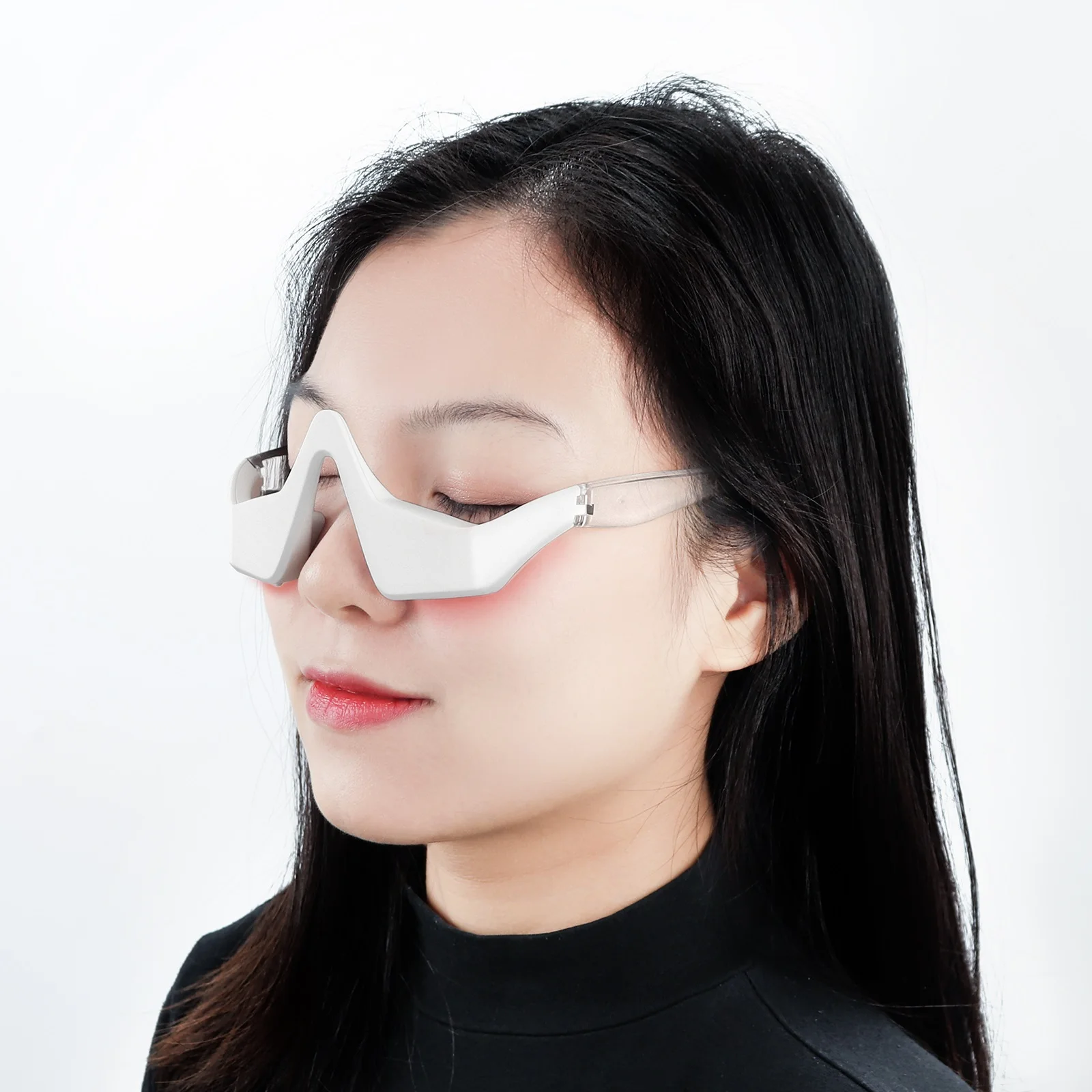

Micro current massager 3d eye massager Red light EMS massager, White