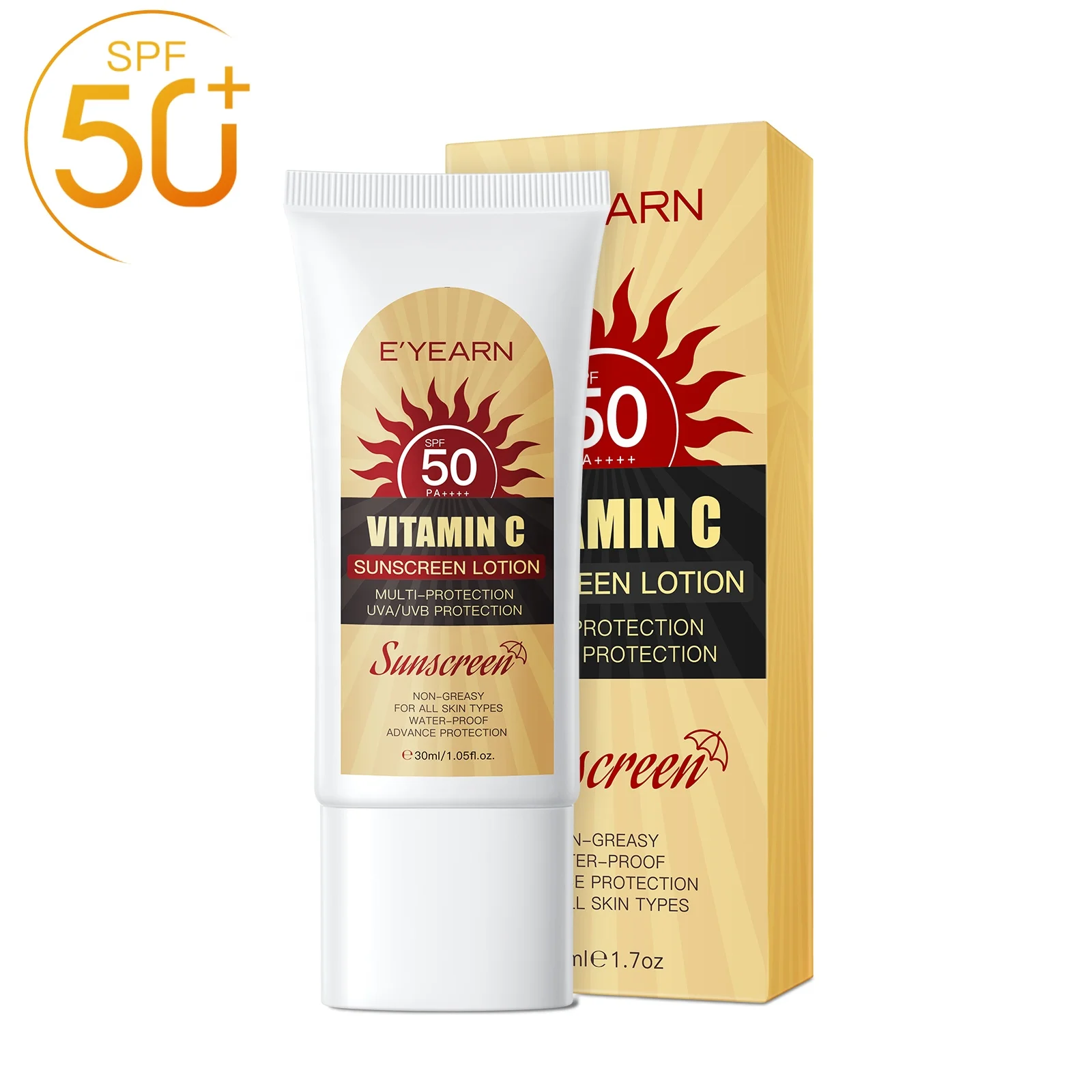 

OEM Stock Wholesale SPF 50 Sunscreen 50ml UVA UVB Multi Protection Travel Size Sunblock Octocrylene Zinc Oxide Sunscreen Cream