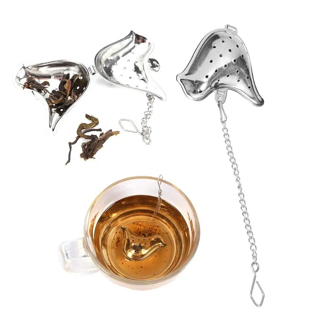 

Bird Shaped Stainless Steel Tea Infuser Tea Strainer with Long Chain Tea Filter Interval Diffuser with Hook