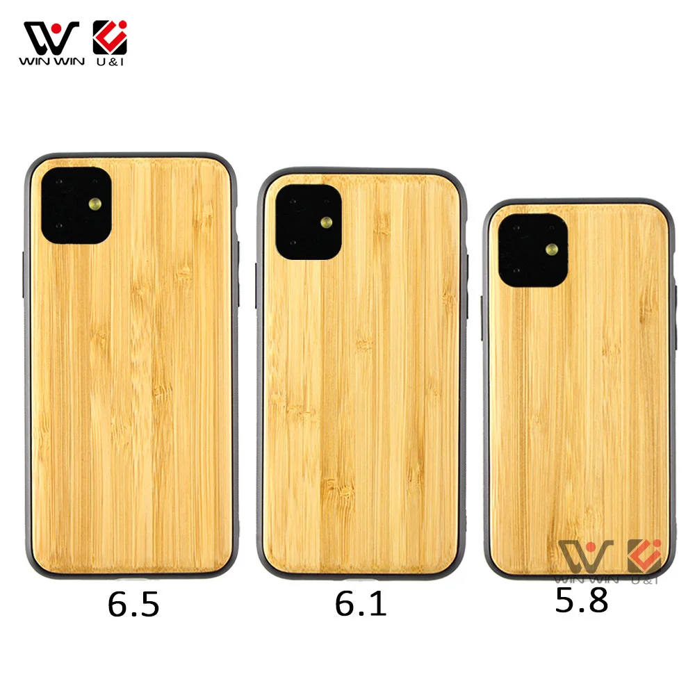 

Blank Wood Back Custom Design TPU Wood Phone Case Cover For iPhone 11, Customized