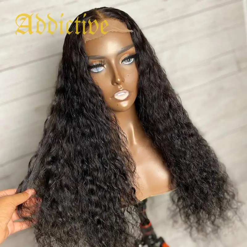 

Addictive Curly Glueless Frontal Lace Wig 5x5 Lace Frontal Wig Brazilian Lace Front Closure Human Hair Wig Kinky Curly Plucked