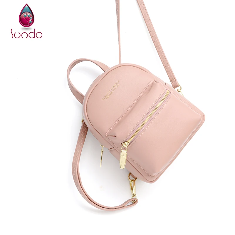 

Autumn Winter Mini Soft Multi-Function Small Backpacks Ladies Shoulder Bag Girl Messenger Rucksack Brand Fashion Women Backpack, Black, pink, etc.accept customized models