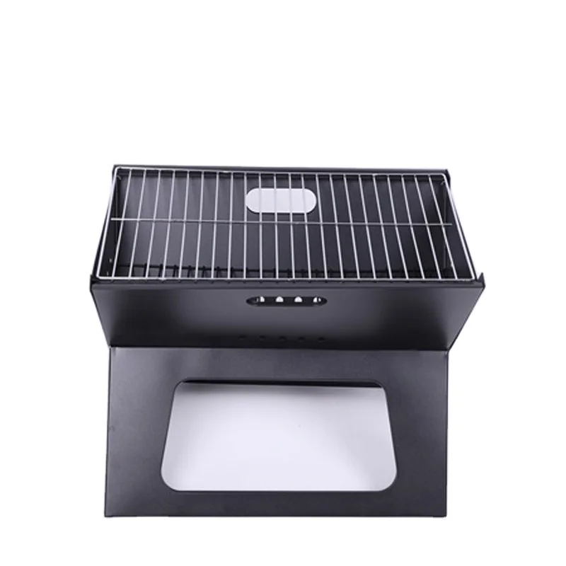 

Portable Outdoor Charcoal Grills Folding Steel Barbecue Smoker BBQ For 3-5 People