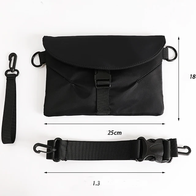 

korean style sling bags men fashion chest bags 2021 Messenger Bags, Black