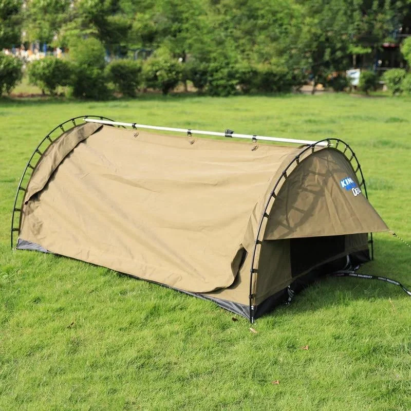 

HOT Outdoor camping hiking waterproof ripstop canvas fabric portable DOUBLE swag tent